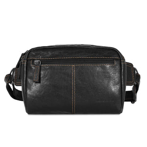 Jack Georges Voyager Black Large Travel Belt Bag #7109 (Front Side)