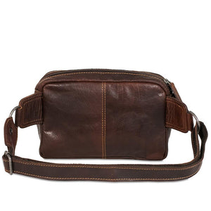 Jack Georges Voyager Brown Large Travel Belt Bag #7109 (Back Side)