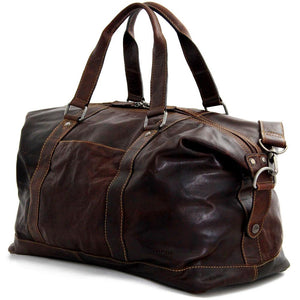 Jack Georges Voyager Brown Duffle Bag #7319 (Back Right Side)