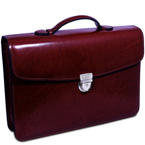 Elements Slim Briefcase #4501 Burgundy Front Right