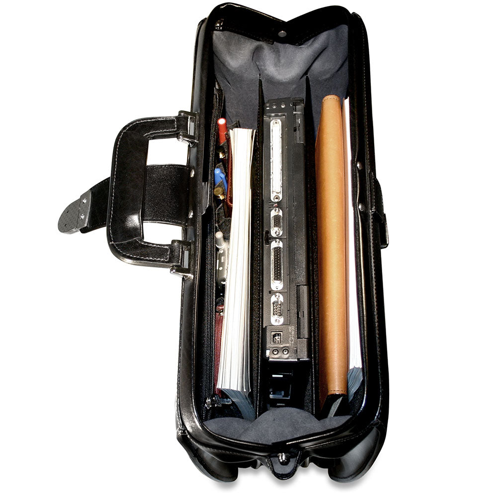 Elements Classic Leather Briefbag #4505 Black Interior Full