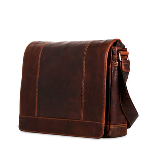 Voyager Full-Size Messenger Bag #7315 Brown Right Front