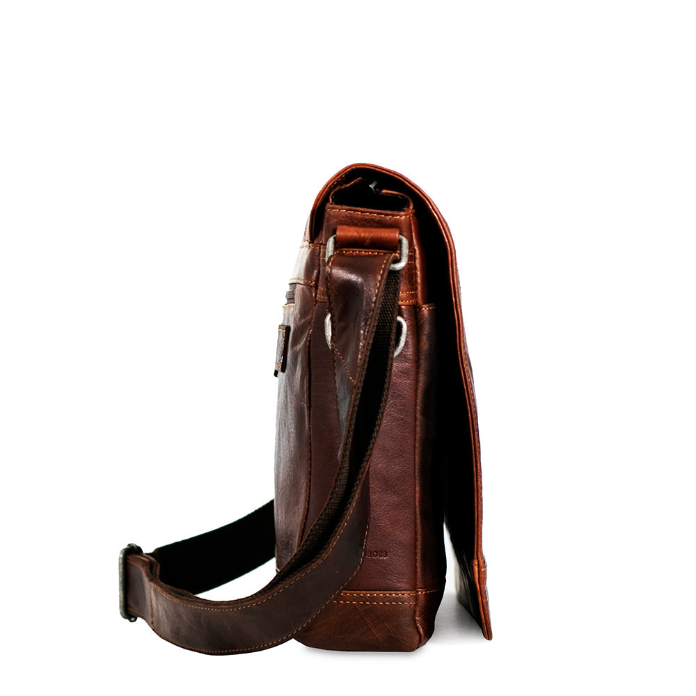 Voyager Full-Size Messenger Bag #7315 Brown Right Side