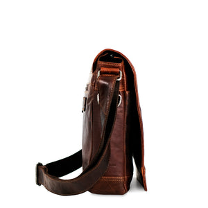 Voyager Full-Size Messenger Bag #7315 Brown Right Side