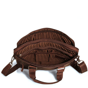 Hornback Croco Professional Zippered Briefcase