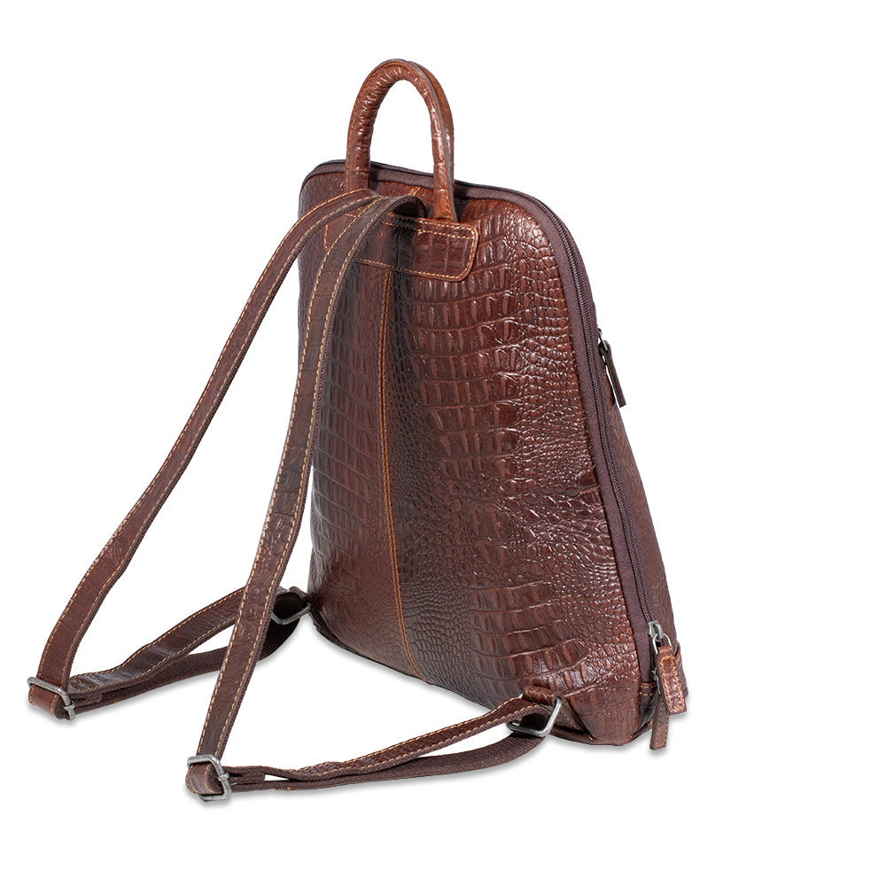 Hornback Croco Adele Slim Backpack