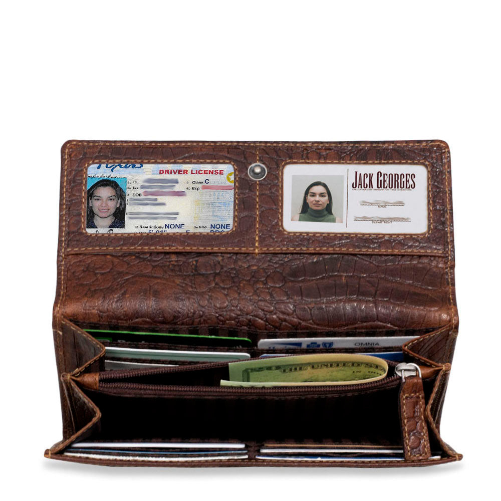 Hornback Croco Clutch Wallet