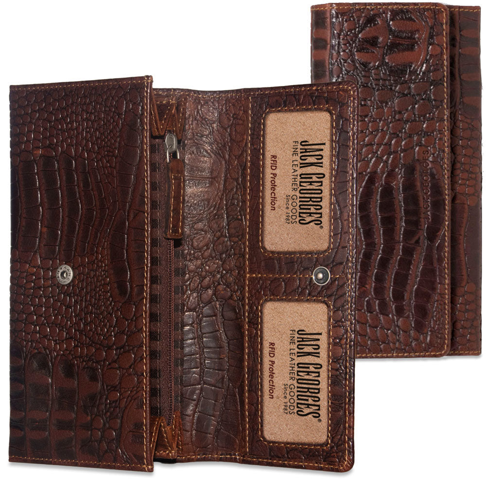 Hornback Croco Clutch Wallet #HB726