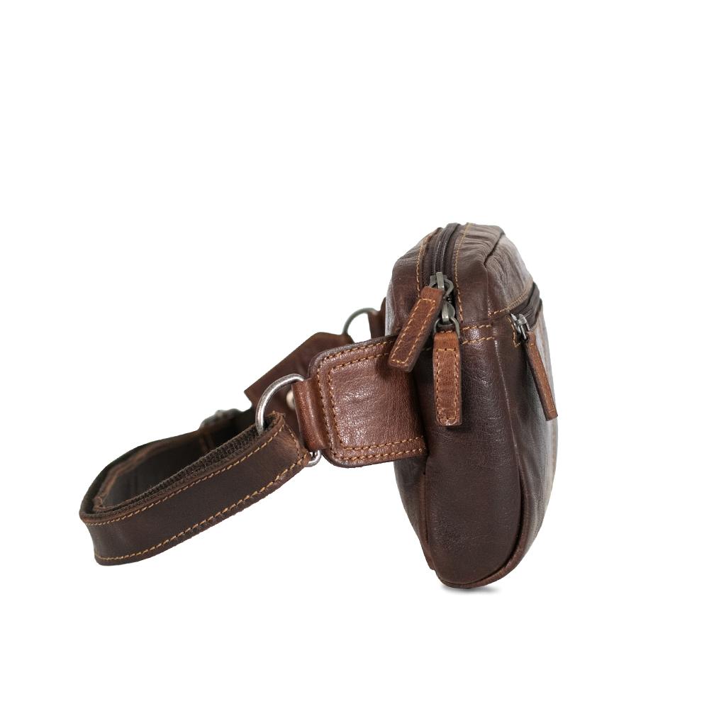 Jack Georges Voyager Brown Large Travel Belt Bag #7109 (Right Side)