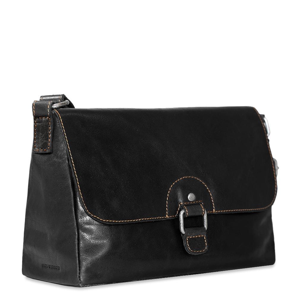 Jack Georges Voyager Black Olivia Crossbody Bag #7218 (Front Right Side)