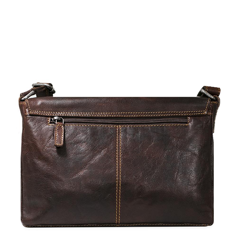 Jack Georges Voyager Brown Olivia Crossbody Bag #7218 (Back Side)