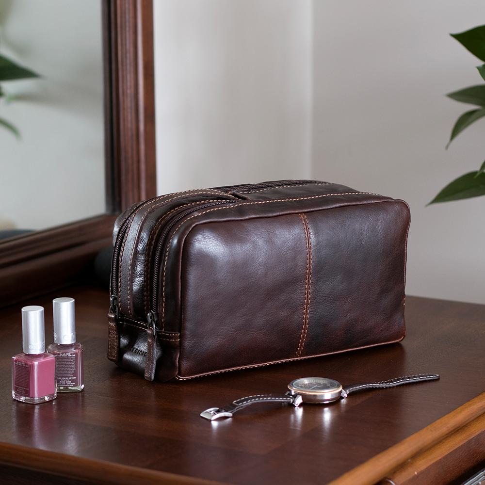 Jack Georges Voyager Toiletry Bag Brown Beauty