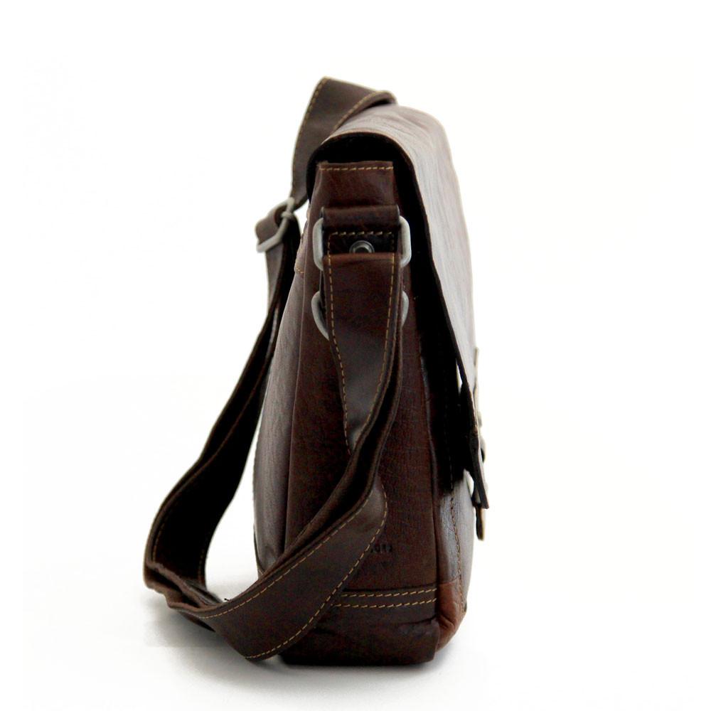 Jack Georges Voyager Messenger Bag Brown Right Side