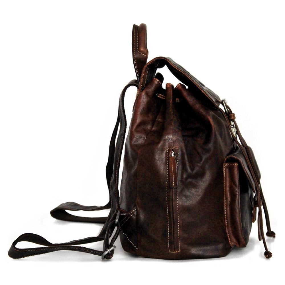 Jack Georges Voyager Drawstring Backpack Brown Right Side