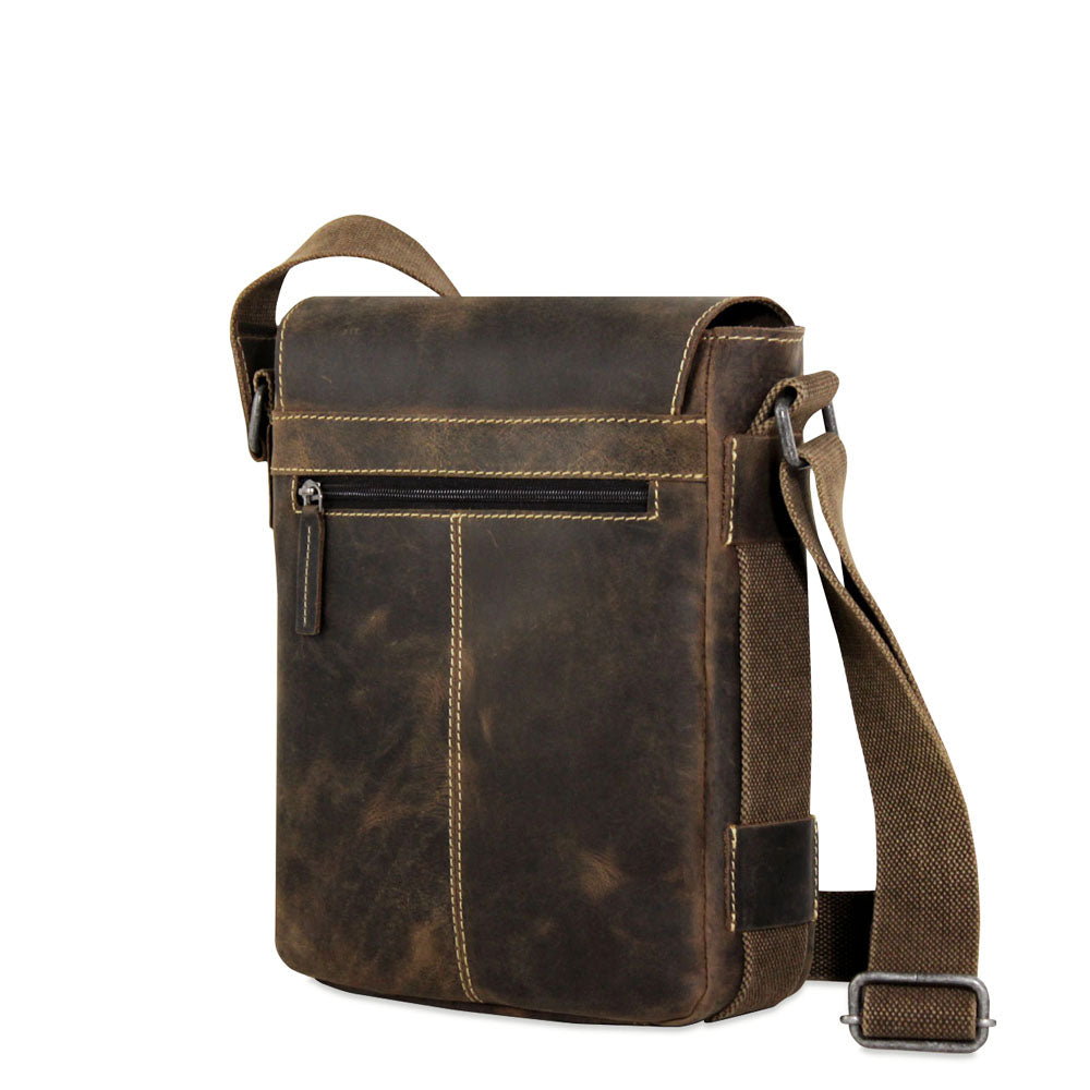 Arizona Crossbody Messenger Bag Brown Right Back